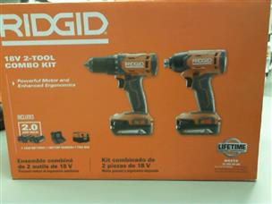 Ridgid R92082 18V Brushless 2 Tool Hammer Drill Impact Driver